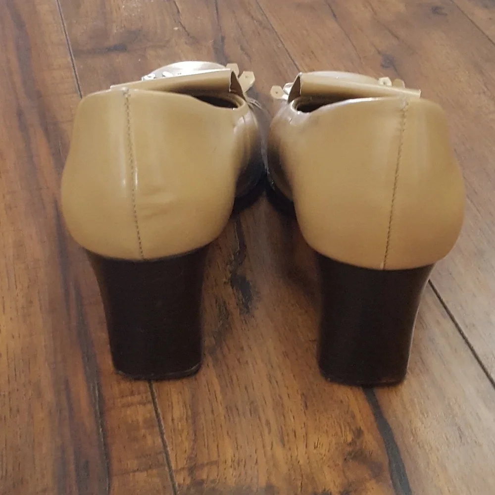 Coup D'etat Ltd Tan‎ Leather Loafer Block Heels - Picture 5 of 7
